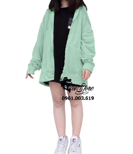 Áo khoác hoodie dây kéo nỉ nam nữ bigsize