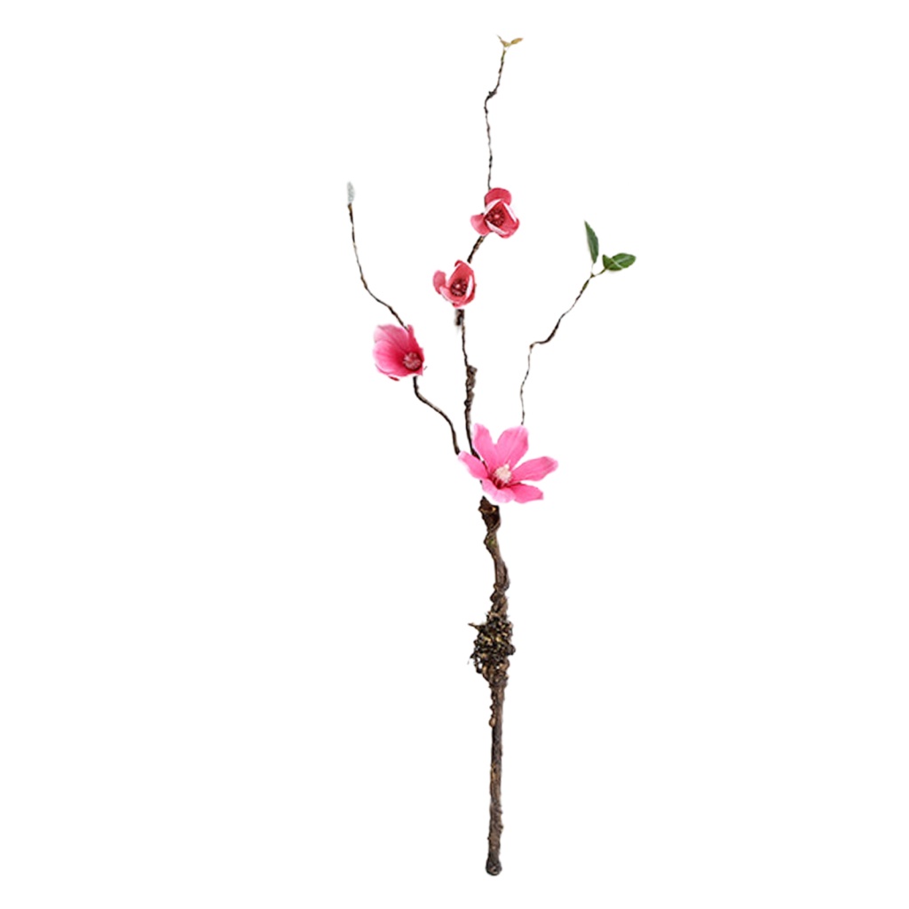 Nhánh Hoa Mộc Lan Đỏ 65cm Màu Trắng / Tím / Tím Độc Đáo Trang Trí Nhà Cửa