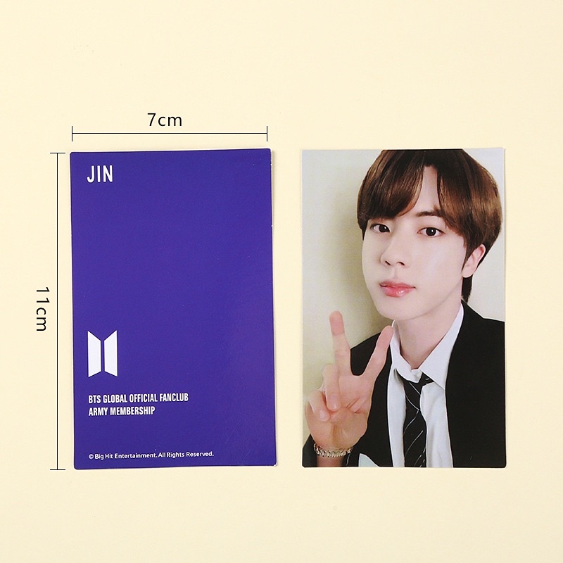 Miniphoto Card BTS trong ARMY MEMBERSHIP KIT 8 Hàng unoff