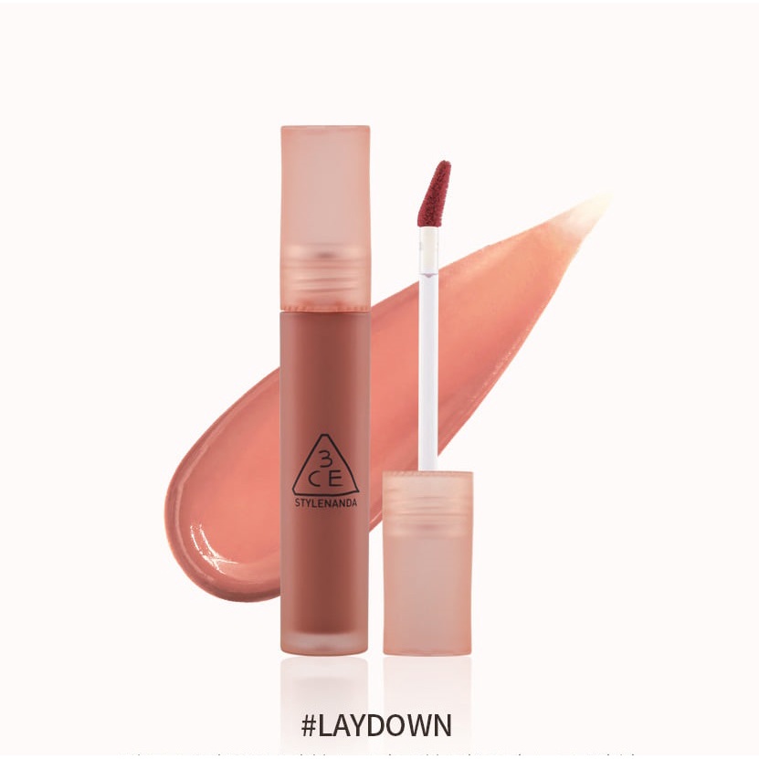 (#Laydown) Son Tint 3CE Blur Water Tint - Màu Hồng Đào Nude bản thường & bản giới hạn