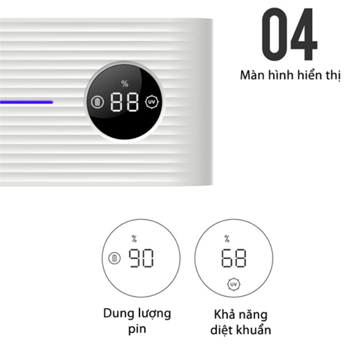 Máy khử khuẩn bàn chải đánh răng Xiaomi - Tặng kệ lấy kem đánh tự động, tia UV khử tới 99.99% vi khuẩn , bảo hành 2 năm