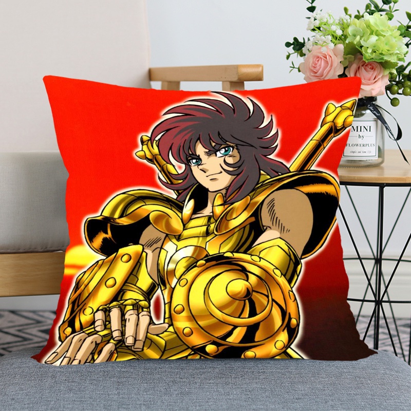 Vỏ Gối Vuông In Hình Nhân Vật Hoạt Hình Saint Seiya Ấm Áp Có Khóa Kéo