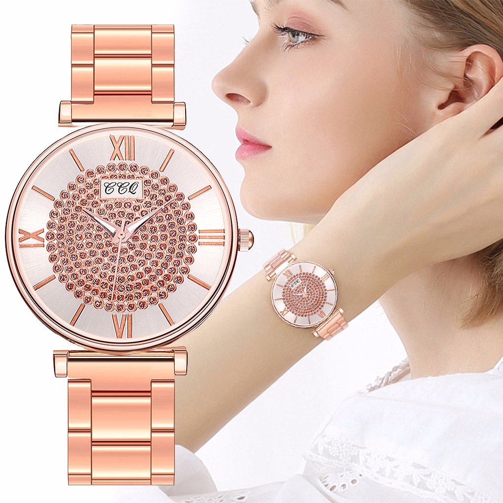 Hot Sale🔥Women Stainless Steel Full Diamond Watch Luxury Ladies Quartz Watch