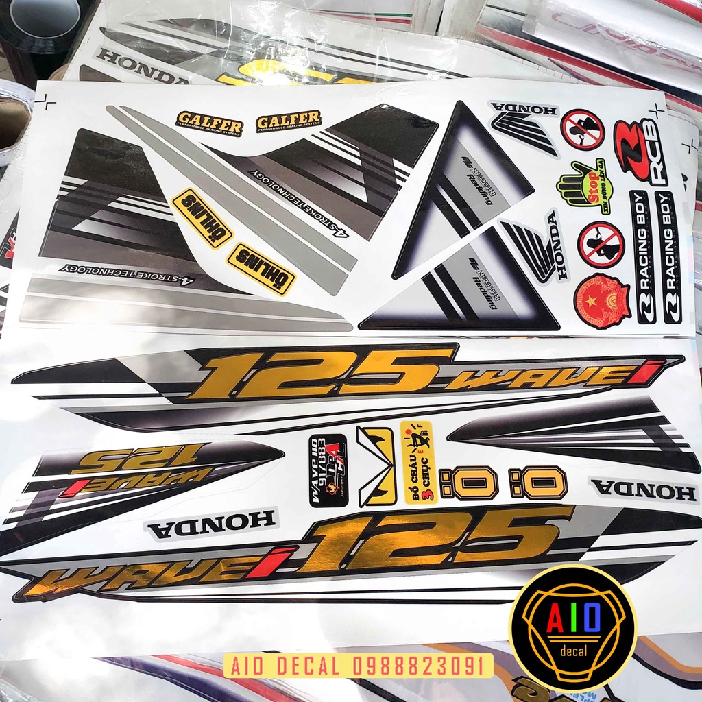 Tem Ghép Crom Wave 110cc Ver 1 - Ảnh Thật