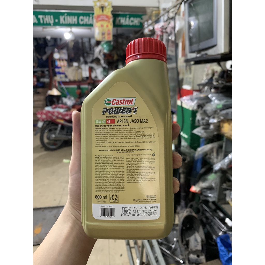 DẦU NHỚT XE SỐ CASTROL POWER1 10W40 4T 800ml