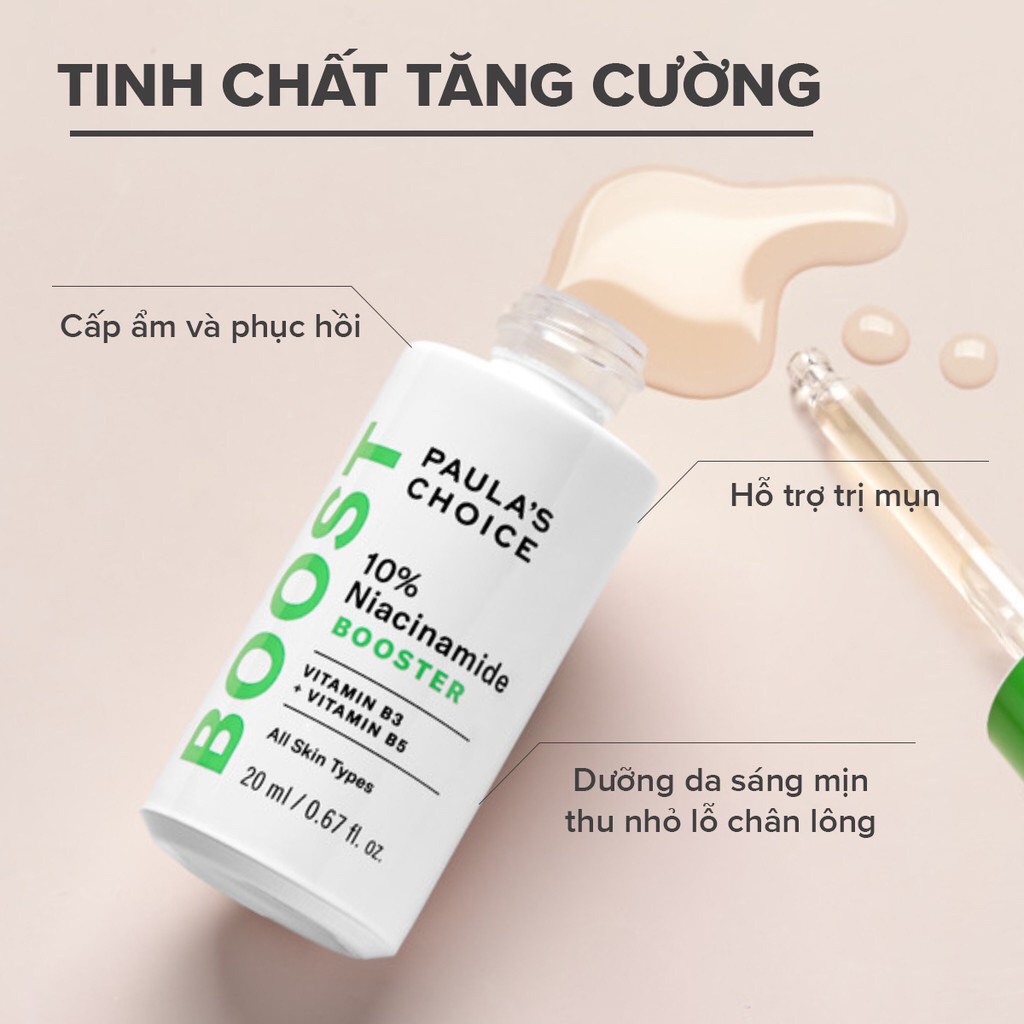 Tinh chất 10% Niacinamide Booster Paula’s Choice se khít lỗ chân lông và làm sáng da 20ml