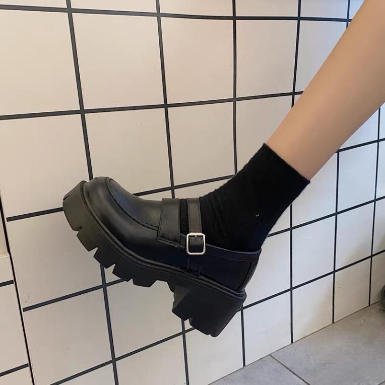 Boot Nữ 👢Freeship👢Giày Lolita Đế 5 Phân Khoá Ngang QC chất đẹp