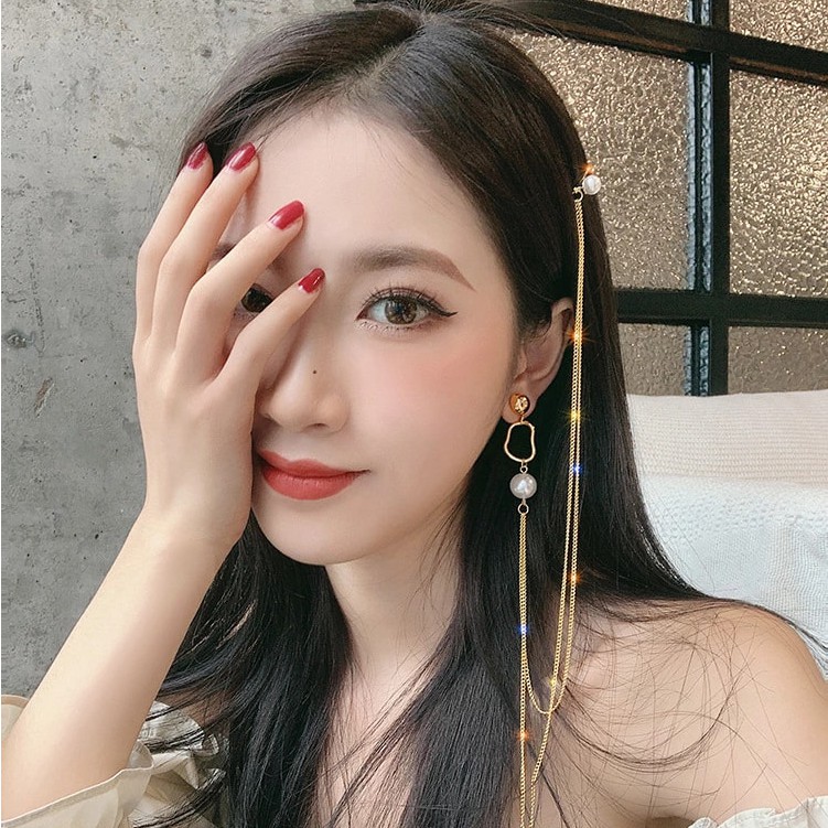 Cài tóc kết hợp hoa tai bất đối xứng ,Xinh đẹp cuốn hút nhất định sẽ là em ❤️