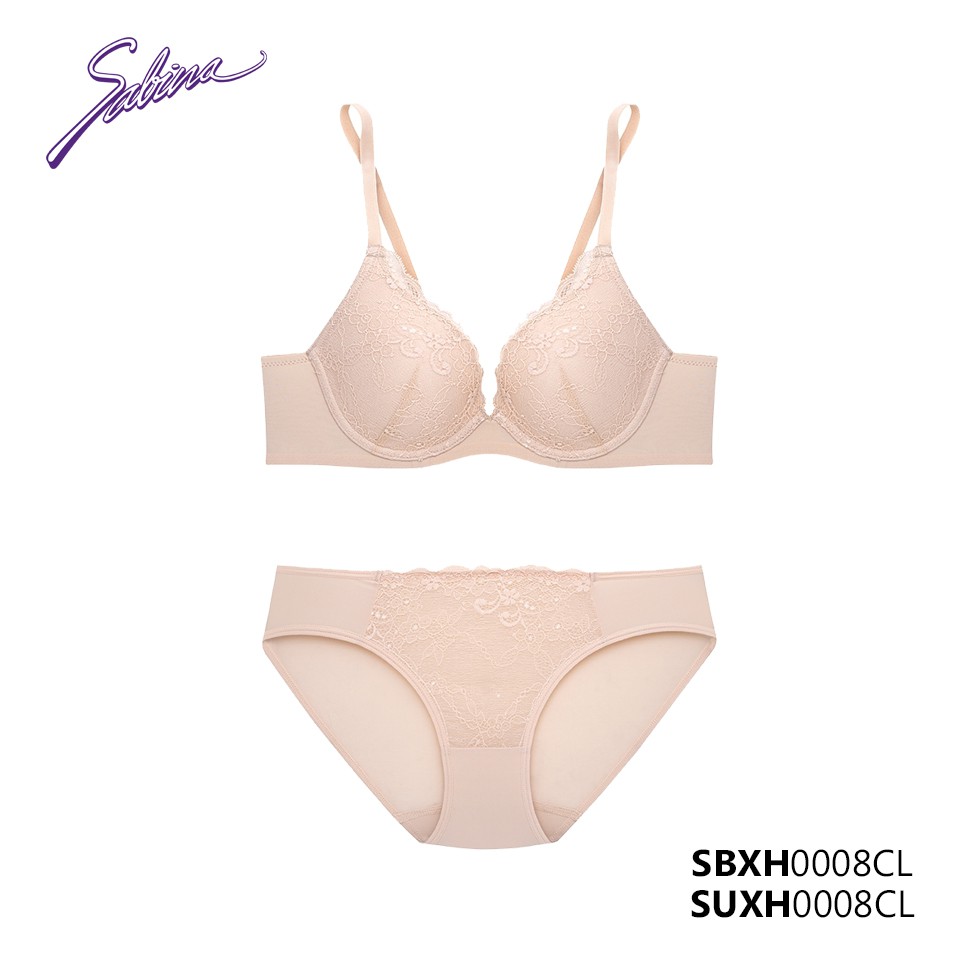 Combo Áo Lót Có Gọng Mút Dày Vừa Nâng Tự Nhiên Và Quần Đồng Bộ Phối Ren Soft Doomm By Sabina SBXH0008+SUXH0008 | BigBuy360 - bigbuy360.vn