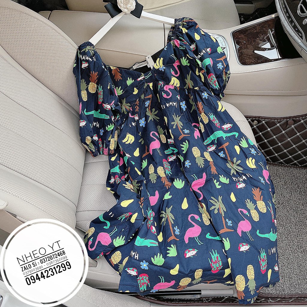 Váy babydollll XANH THAN hoa quả (kèm ảnh thật,video) | BigBuy360 - bigbuy360.vn