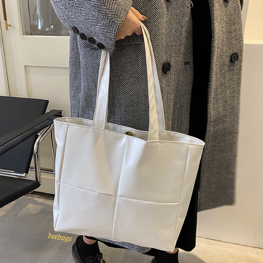 Túi Tote Da Đen Trắng Xanh Đựng A4, Laptop Đi Chơi Đi Học | PHAO03 | Túi Tote Thời Trang Nữ Dễ Phối Đồ Hợp Mọi Outfit