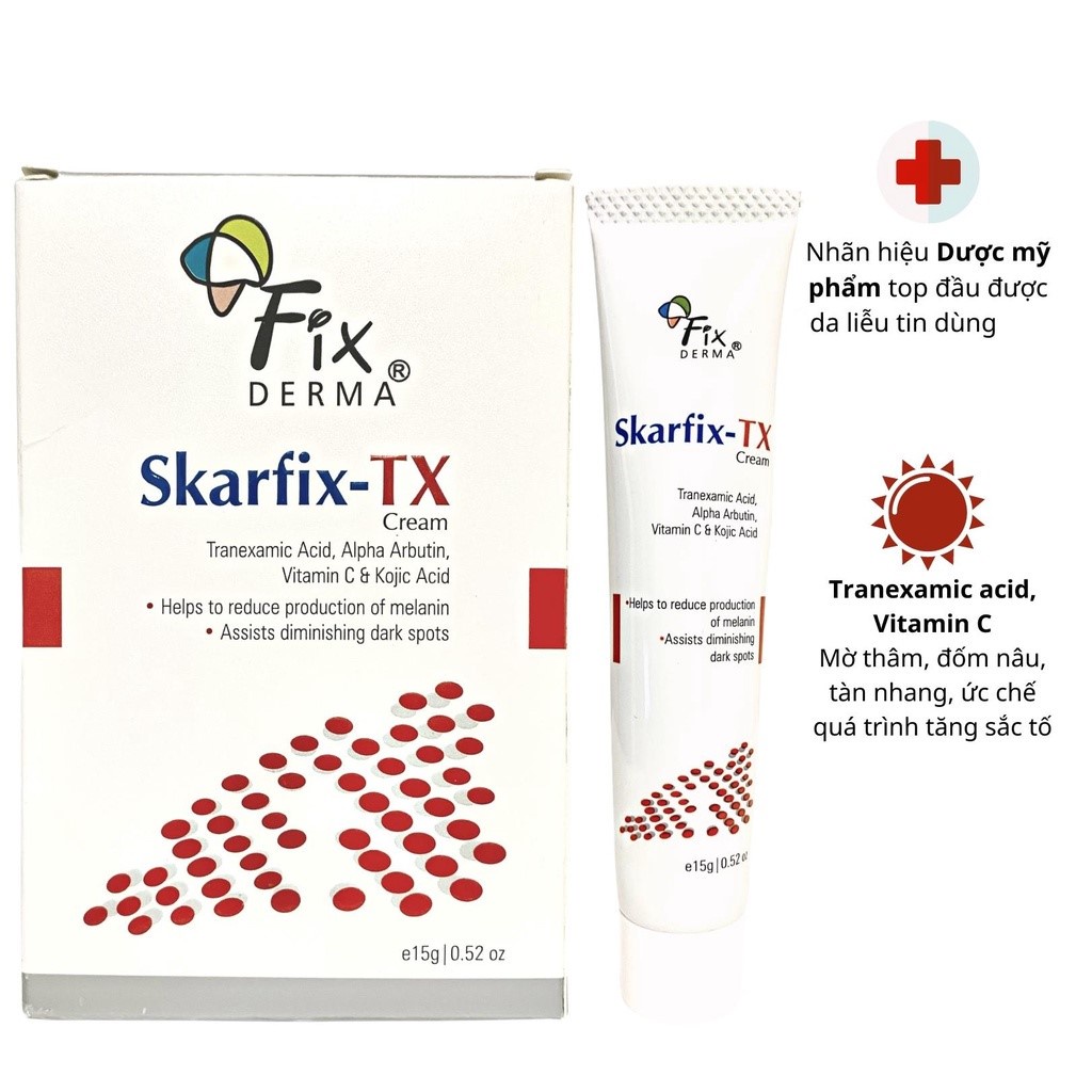 Kem Dưỡng Da Mờ Nám Fixderma Skarfix – TX Cream giúp da sáng mịn, đều màu 15g