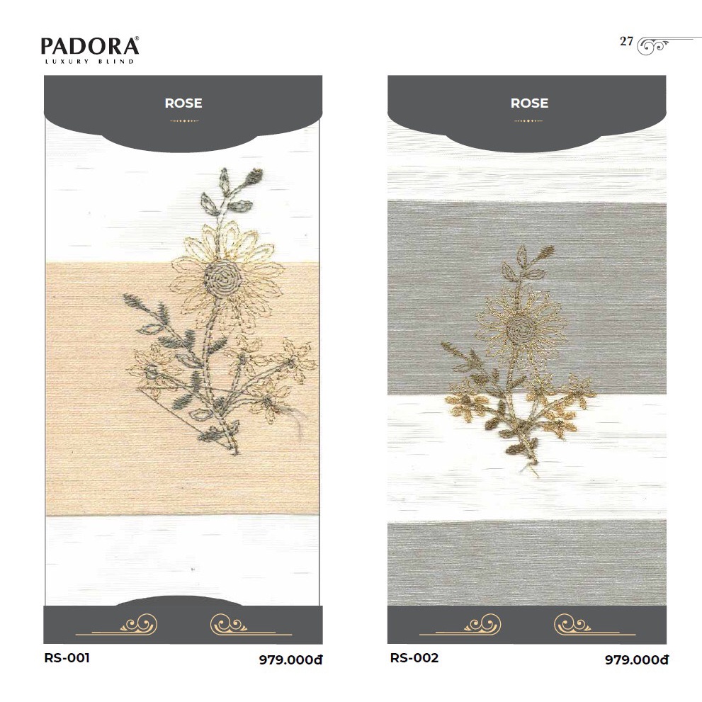 Rèm cầu vồng hãng Padora (Winsun Blinds) mã Rose