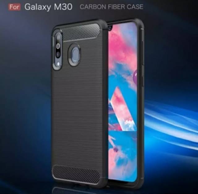 Ốp Lưng Silicon Sợi Carbon Cho Samsung Galaxy M30 / Case Ipaky / Silicon