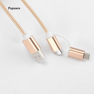 timikar.vn   2 in 1 Nylon Braided Micro USB Type C Charging Cable Data Syncfor Android