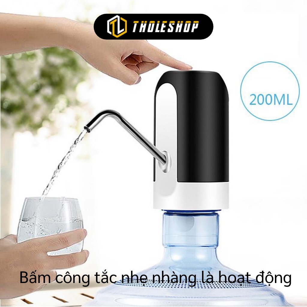 Bình Bơm Nước - Vòi Bơm Hút Nước Tự Động Mini Đầu Sạc USB, Chịu Nhiệt Tốt 6080