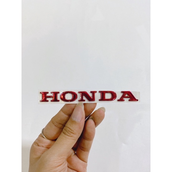 Cặp tem chữ Honda nổi 10x1cm dán trang trí xe máy Vario, Víion...