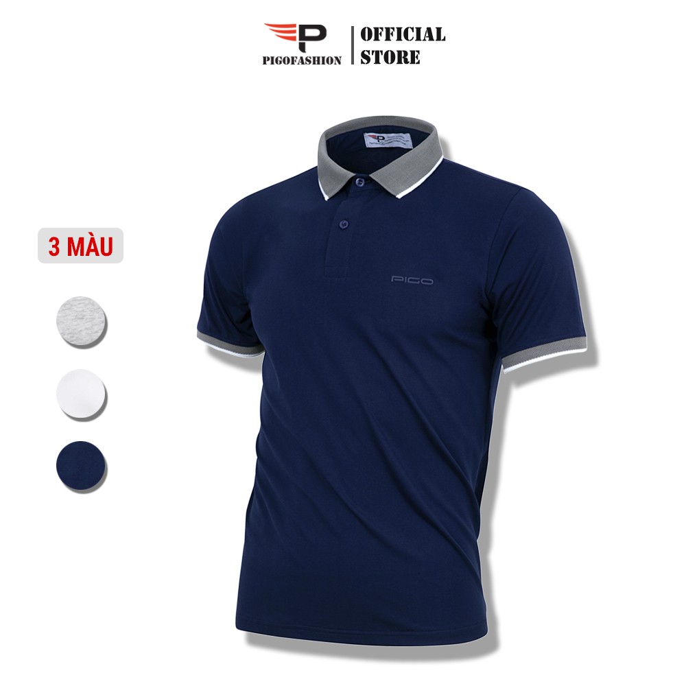 Áo polo nam form rộng rãi thoáng mát phối bo viền tay và cổ áo vải cotton siêu êm PPL32 PigoFashion