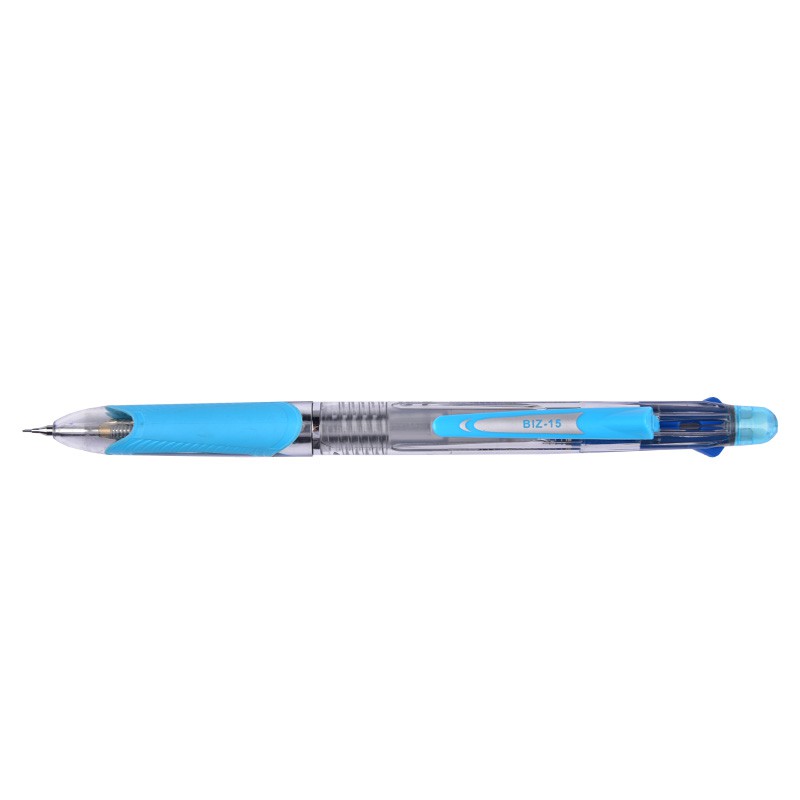 Bút Đa Năng Bizner 4 In 1 - 2 bút bi mực xanh, 1 bút chì bấm, 1 gôm tẩy mini (vỉ 1 cây)