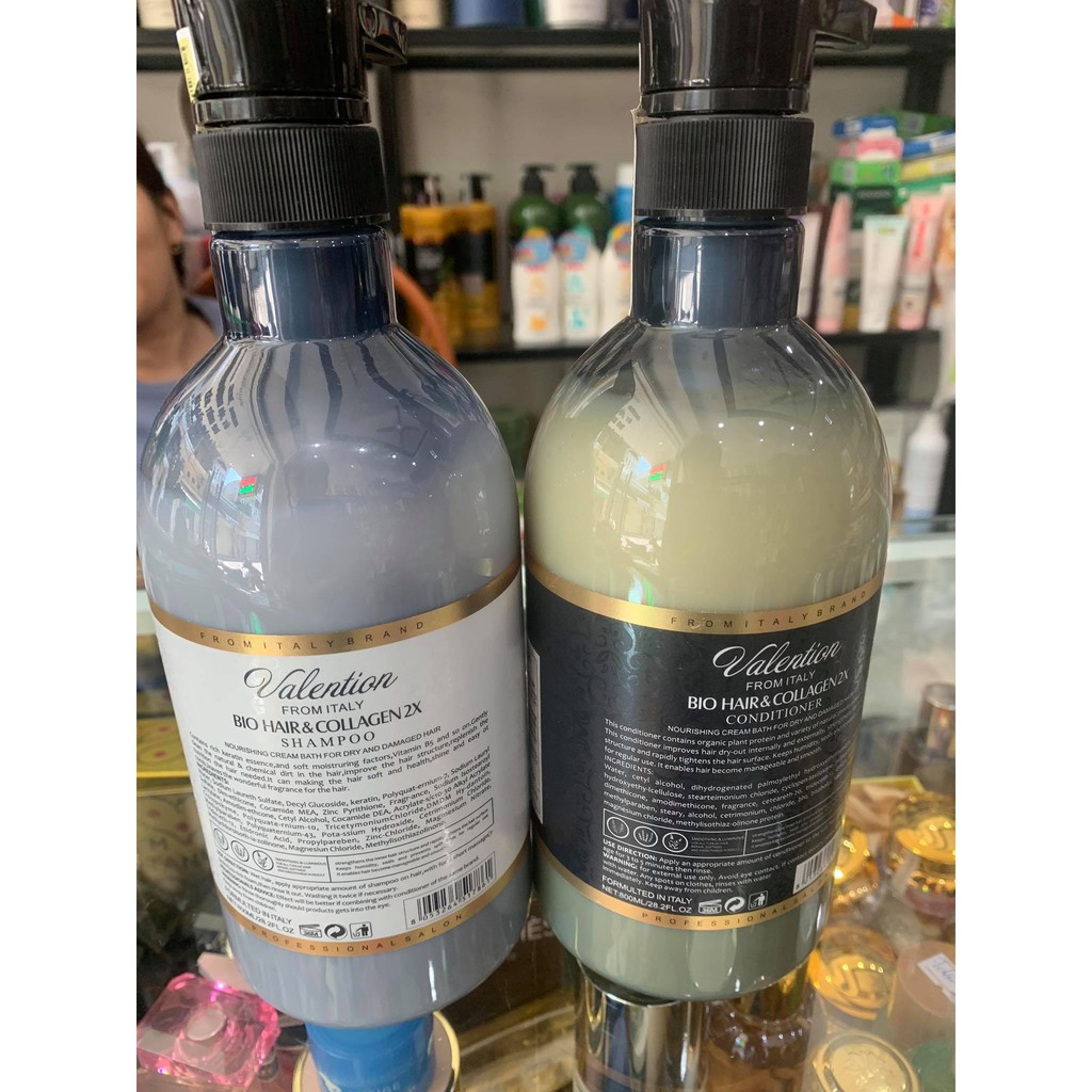 CẶP DẦU GỘI XẢ VALENTION BIO HAIR & COLLAGEN 2X 800ML X2