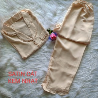 Đồ bộ ngủ mặc nhà Satin lụa cao cấp
