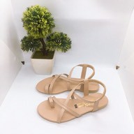 (Bỏ sỉ)Sandal kem dây chéo, form chuẩn dễ thương siêu hot MÃ 8F1805180