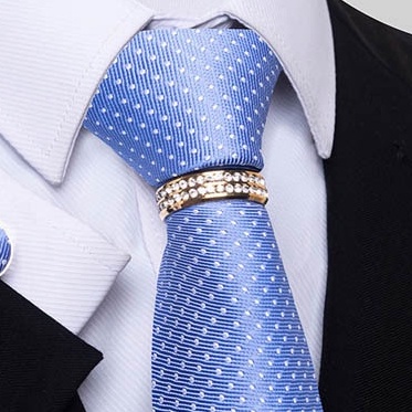Bộ Cà vạt 4 món gồm Cavat 8cm, khăn cài túi, Măng-set, Nhẫn tròn phụ kiện, Cravat chú rể, Calavat công sở CBC-8244