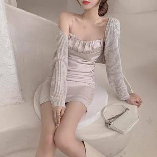 𝐂𝐎́ 𝐒𝐀̆̃𝐍. váy body xếp li ngực siêu sexy