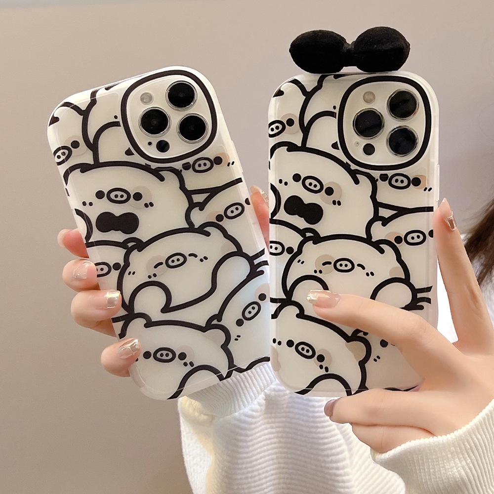 Ốp Điện Thoại Tpu Mềm Trong Suốt In Hình Heo Hoạt Hình Dễ Thương Cho Iphone 13 / 13promax / 11 / 11promax