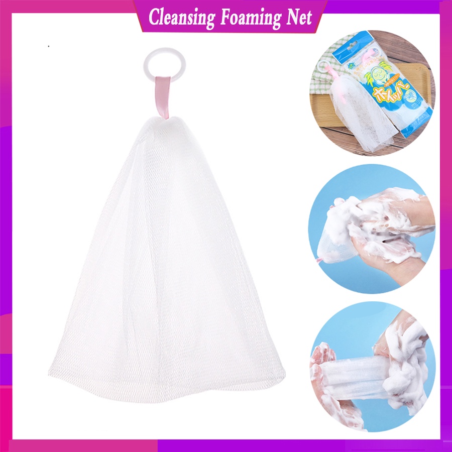 Túi Lưới Tạo Bọt Xà Phòng Rửa Mặt Tiện Dụng