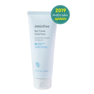 Sữa Rửa Mặt innisfree Bija Anti Trouble Facial Foam 2019