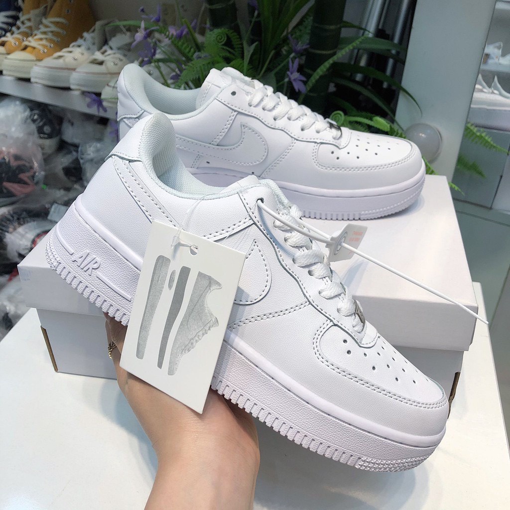 giày air force 1 nam nữ, af1 trắng kiểu dáng hót trend gót vuông da mịn phù hợp mọi lứa tuổi | BigBuy360 - bigbuy360.vn