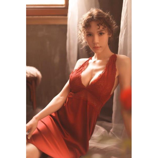 - Váy ngủ lụa satin phối ren (không mút ngực nhé Váy ngủ sexy cao cấp -Cô chủ nhỏ chuyên sỉ Đẹp