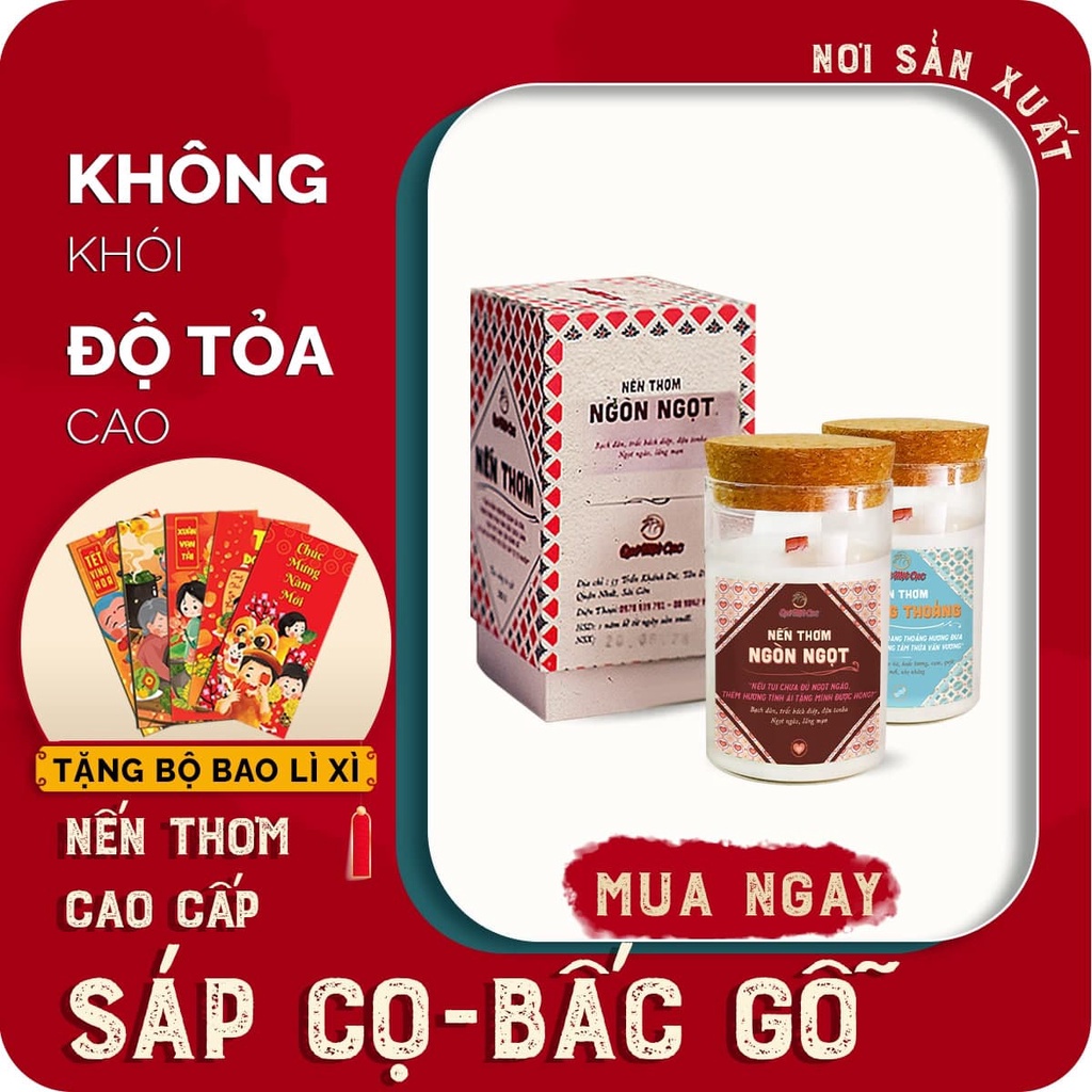 Nến thơm phòng cao cấp, thư giãn, trang trí Nến thơm đẹp tinh dầu thiên nhiên xuất khẩu bấc gỗ QUÊ MỘT CỤC 200g