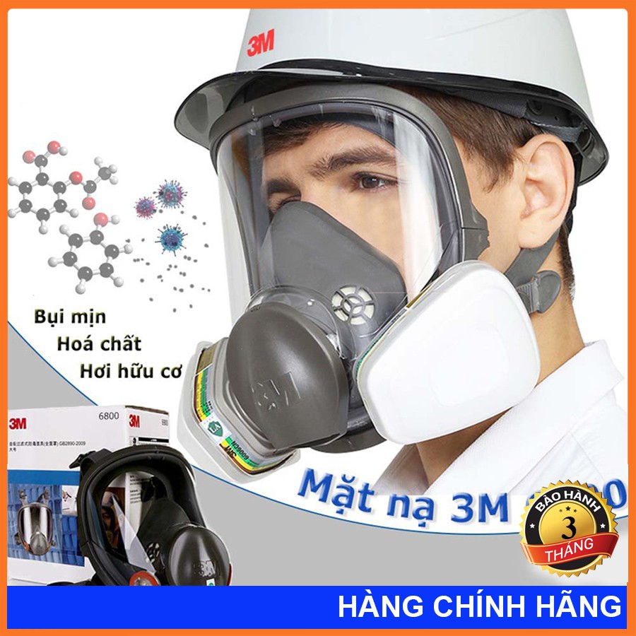 Bộ Mặt Nạ Phòng Độc 3M6800 Phun Hóa Chất Thuốc trừ Sâu