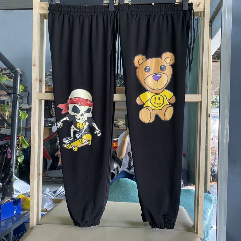 XPstore Quần jogger unisex Nam Nữ Drew Gấu (Ảnh thật)