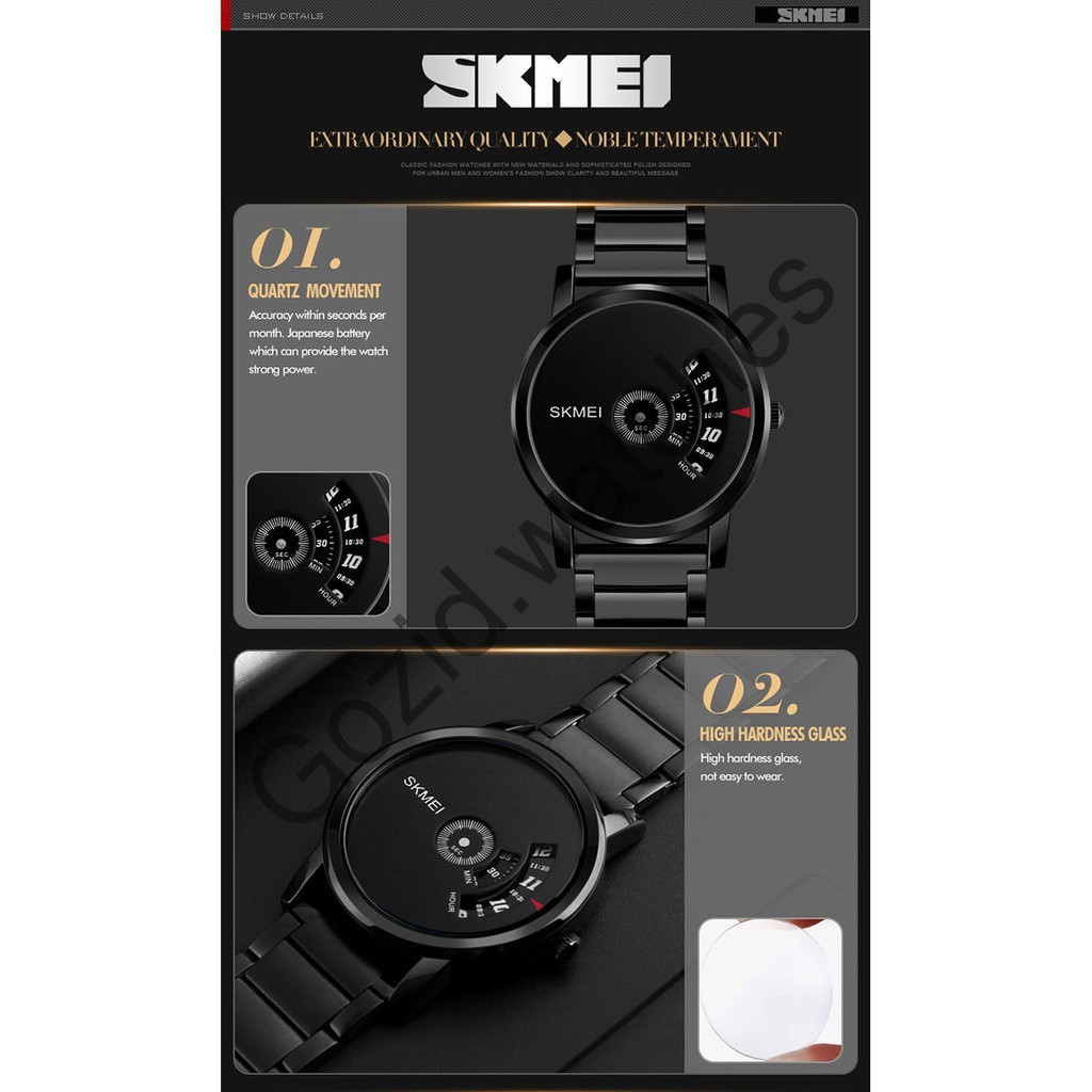 Đồng hồ nam thể thao SKMEI SM31 dây thép không gỉ , dáng thể thao chạy dọc độc đáo -Gozid.watches