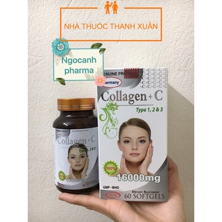 Collagen C 16000mg đẹp da, chống lão hóa, mờ thâm, trắng da Hộp 60 viên