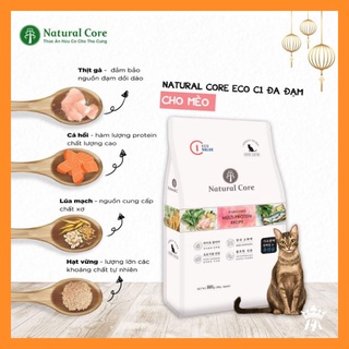 Hạt Natural core eco c1 đa đạm cho mèo gói 800gr