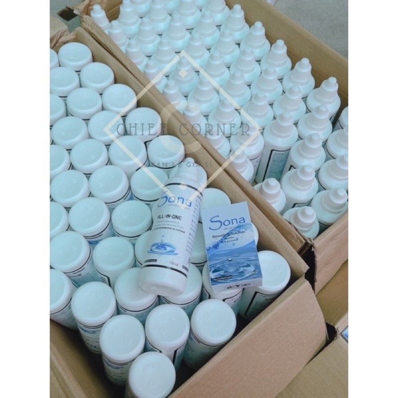 Nước Ngâm Lens / Nước Nhỏ Mắt Lens Hàn Quốc AQUA / SONA 150ml/12ml