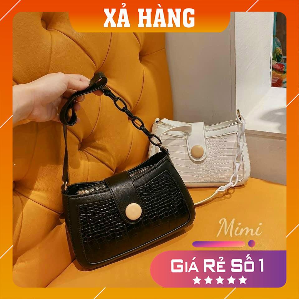 TÚI KẸP NÁCH DÁNG VUÔNG PHỐI CÚC XINH XẮN CÓ DÂY ĐEO CHÉO - GIỎ XÁCH NỮ ĐẸP HOT MẪU MỚI 2021