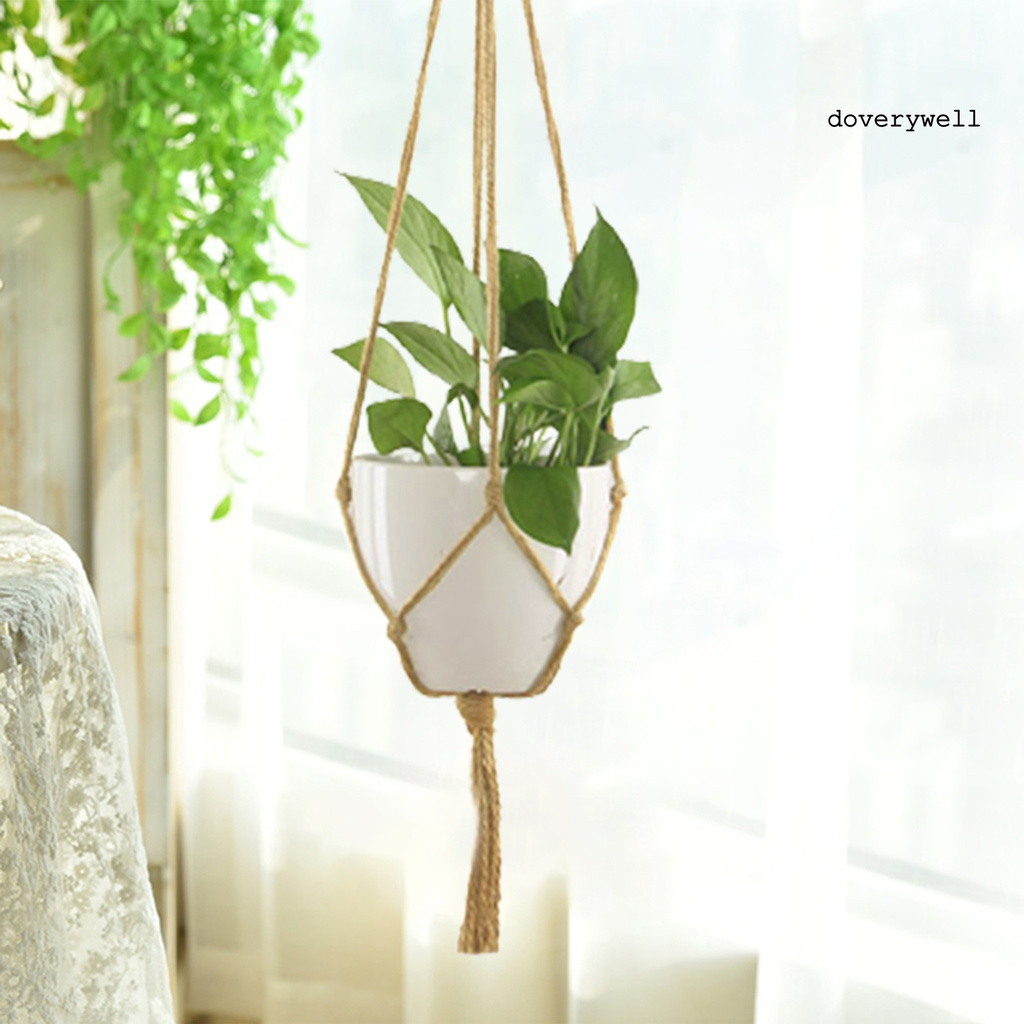 Bộ 4 Chậu Hoa Treo Tường Trang Trí Phối Tua Rua Thời Trang Độc Đáo