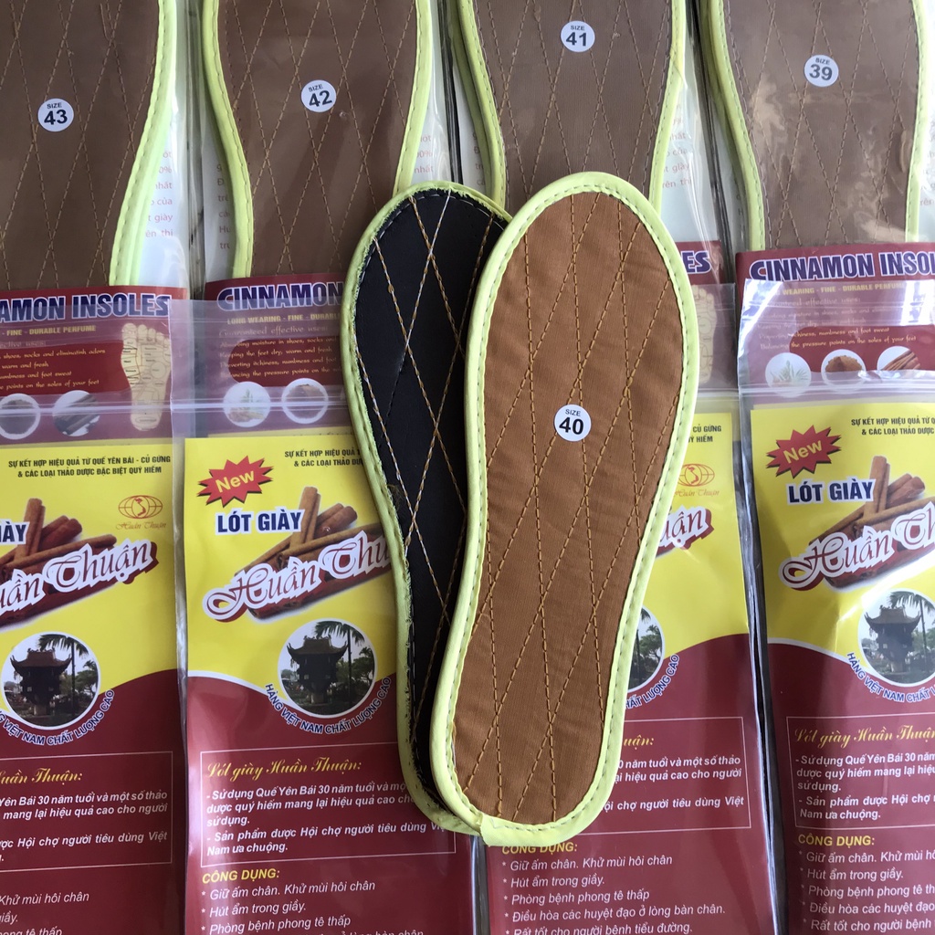 Lót Giầy Quế Độn Đế Giày, Miếng Lót Giày Hương Quế Khử Mùi Hôi Hiệu Quả Full Size