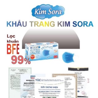 [Tách lẻ 10c, 20c...] Khẩu trang Kimsora hàng Việt chất lượng Nhật.