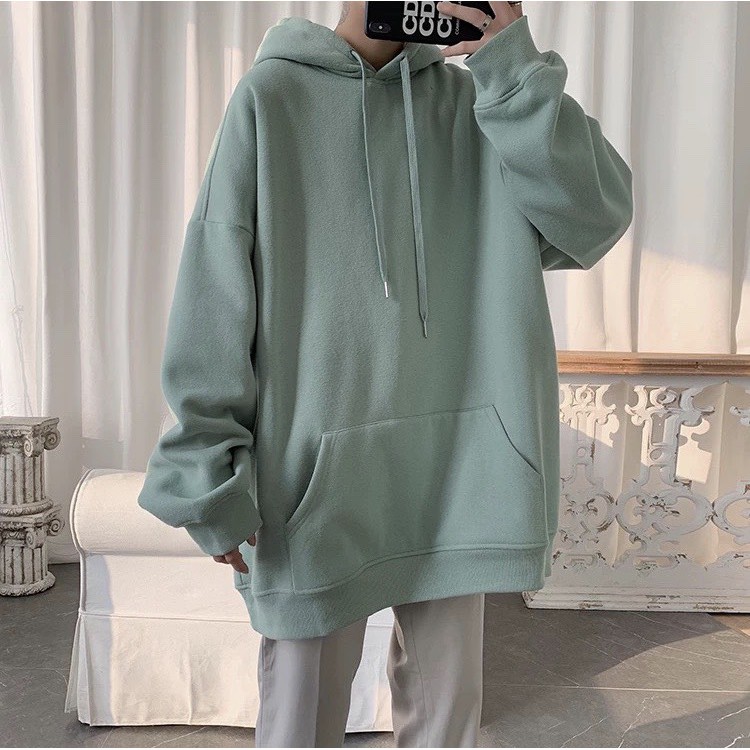 Áo Hoodie Trơn Nam Nữ Form Rộng - Full 9 Màu Cực Xinh - [Có Xanh Đậu Ngọt Cực] - Chất Nỉ Bông Mềm Xốp Dày Dạn