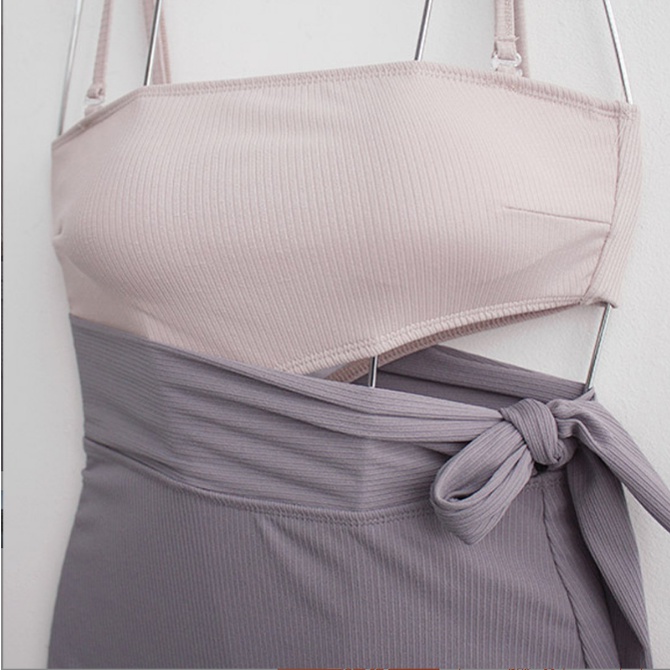 Đồ bơi nữ kín đáo Quảng châu cao cấp, Bikini đi biển liền thân dễ thương BIK60