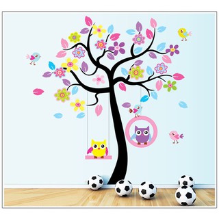 (HCM) Decal dán tường Cây nhà bác cú - decalhcm