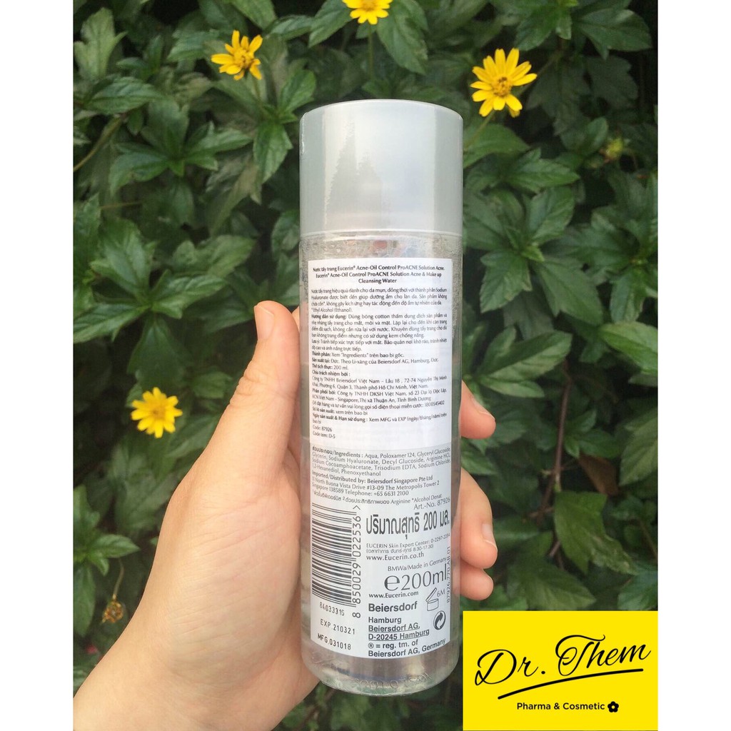 Nước Tẩy Trang Cho Da Dầu Mụn Eucerin Pro Acne Solution Acne & Make Up Cleansing Water 125ml-200ml Proacne | BigBuy360 - bigbuy360.vn