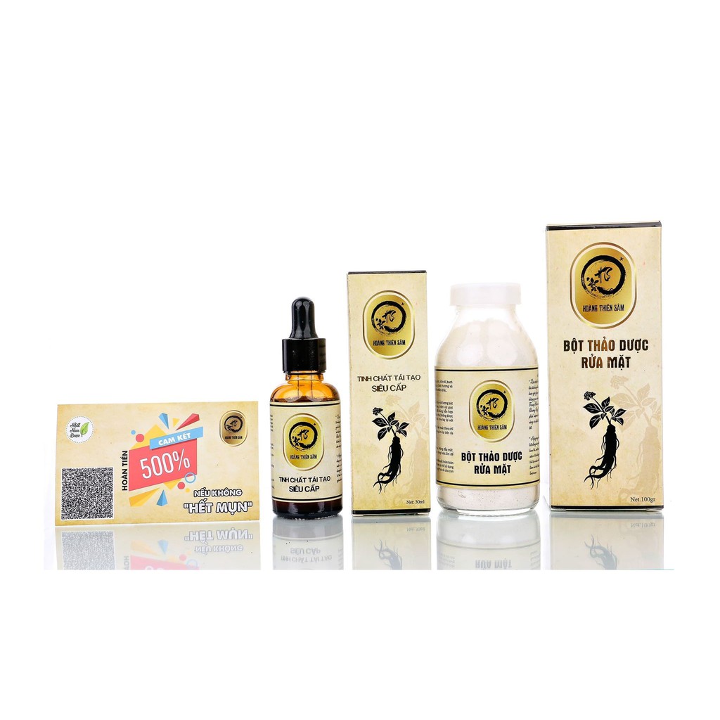 Combo Tái Tạo Hoàng Thiên Sâm (2 Sản Phẩm Gồm Bột Rửa Mặt + Serum Tái Tạo) | BigBuy360 - bigbuy360.vn