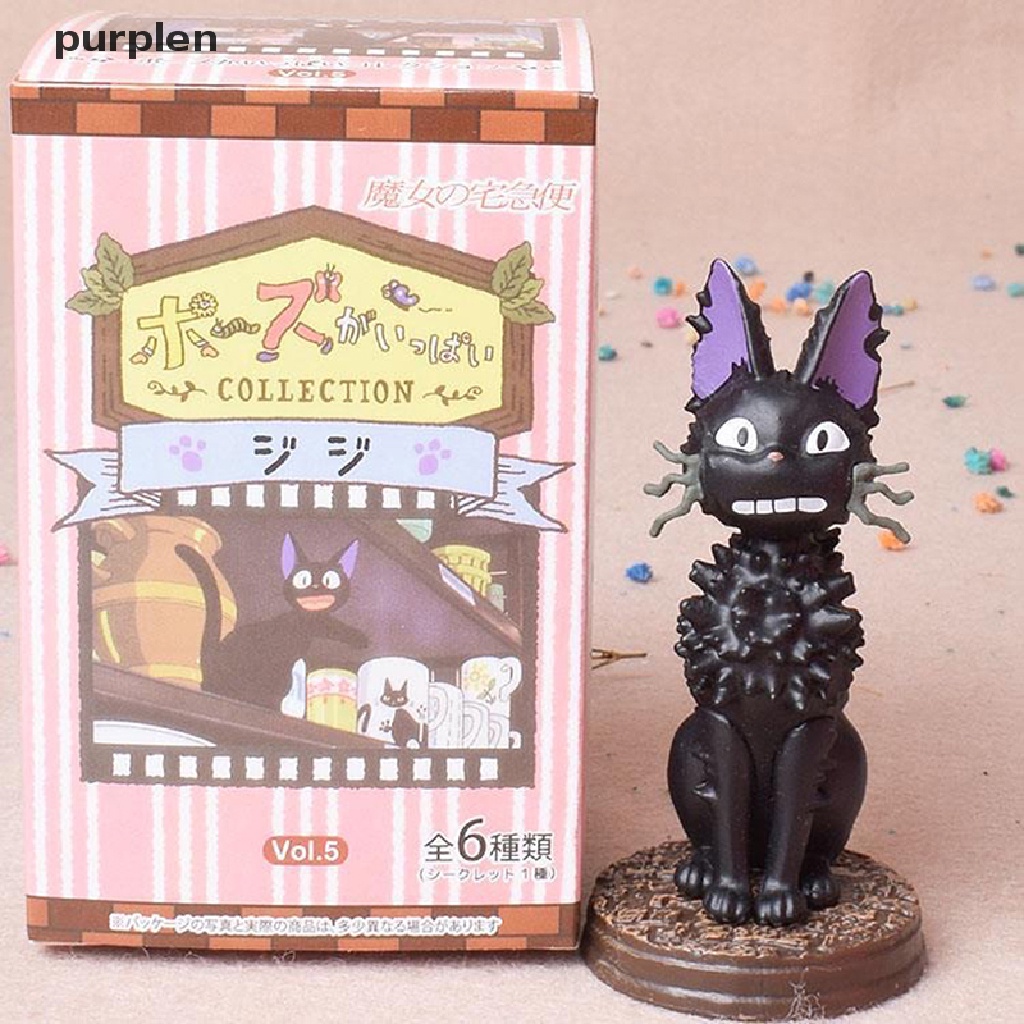 Set 6 hộp ẩn mô hình mèo đen Anime dễ thương để bàn đồ chơi quà tặng sinh nhật